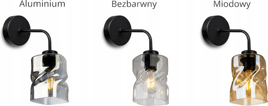 Light Home Modern Leuchte Wand mit Fassung E27 Schwarz