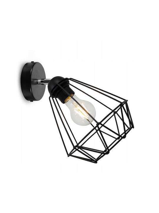Light Home Μοντέρνο Φωτιστικό Τοίχου με Ντουί E27 Μαύρο