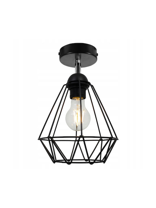 Light Home Μοντέρνο Φωτιστικό Τοίχου με Ντουί E27 Μαύρο