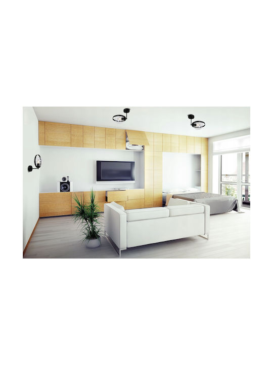Light Home Μοντέρνο Φωτιστικό Τοίχου με Ντουί E27 Μαύρο