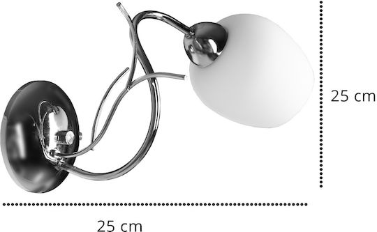 Light Home Μοντέρνο Φωτιστικό Τοίχου με Ντουί E14 Διάφανο