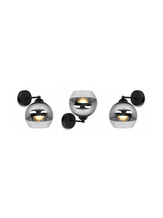 Light Home Modern Leuchte Wand mit Fassung E27 Schwarz