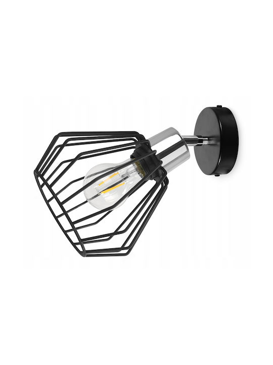 Light Home Modern Lumină de Perete cu Soclu E27 Negru