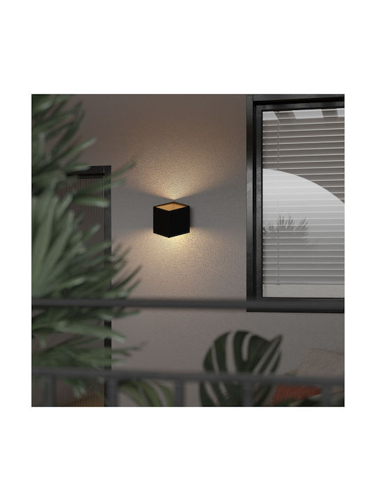 TK Lighting Lamp Wall LED Black