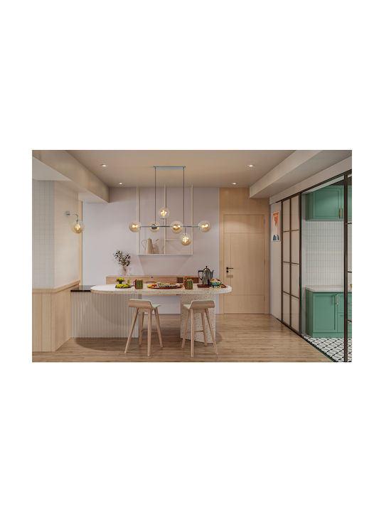 Light Home Модерен Осветително тяло За стена с фасунга E14 Кехлибарен