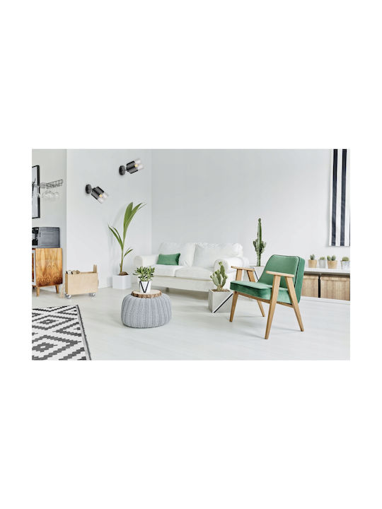 Light Home Modern Leuchte Wand mit Fassung E27 Schwarz