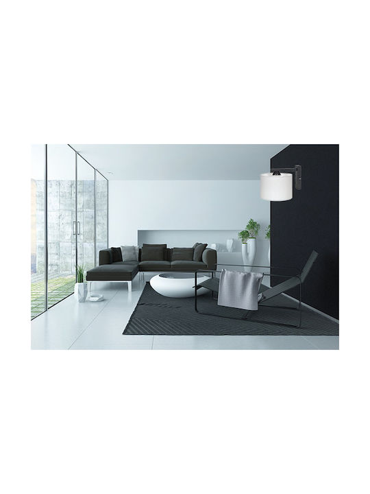 Light Home Μοντέρνο Φωτιστικό Τοίχου με Ενσωματωμένο LED Μαύρο