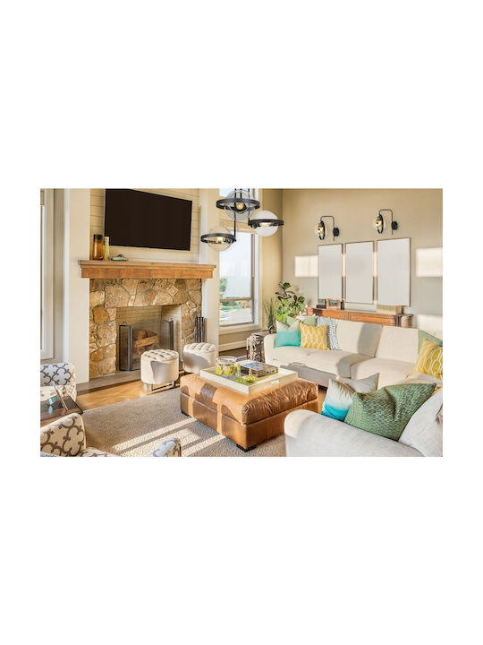 Light Home Μοντέρνο Φωτιστικό Τοίχου με Ντουί E27 Μαύρο