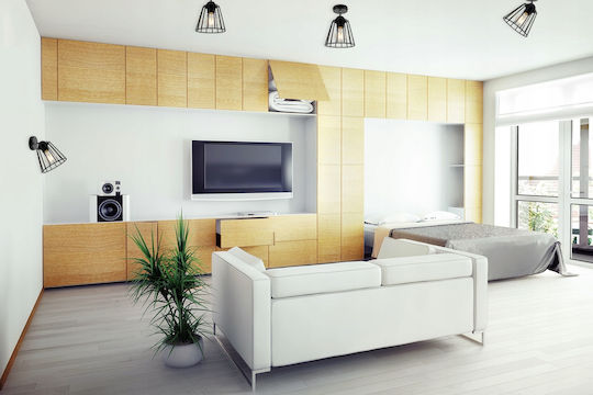 Light Home Модерен Осветително тяло За стена с фасунга E27 Черен