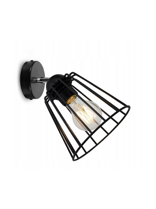 Light Home Modern Lumină de Perete cu Soclu E27 Negru