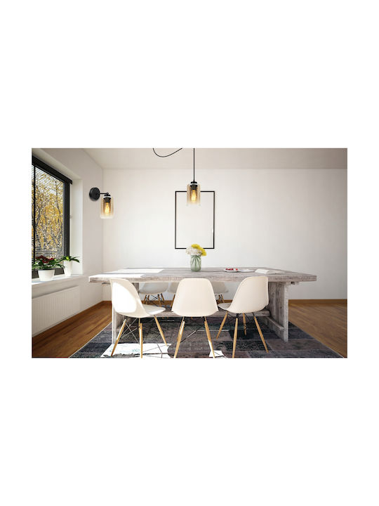 Light Home Модерен Осветително тяло За стена с фасунга E27 Черен