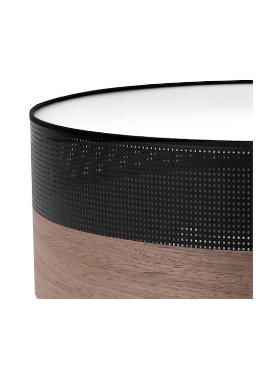 Light Home Πλαφονιέρα Οροφής Μαύρη με Ντουί E27