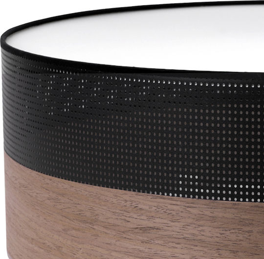 Light Home Πλαφονιέρα Οροφής Μαύρη με Ντουί E27