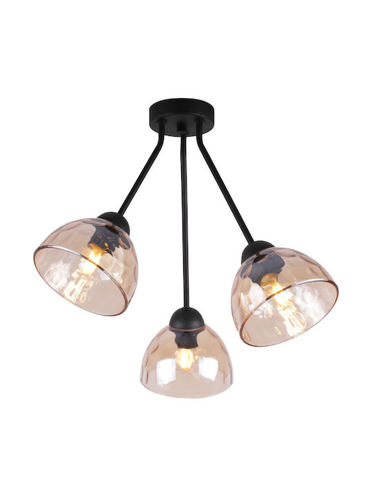 Light Home Πλαφονιέρα Οροφής Μελί με Ντουί E27