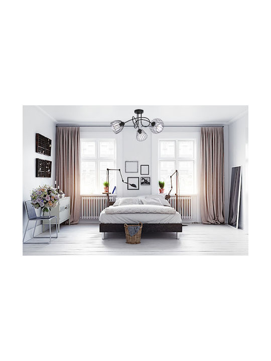 Light Home Πλαφονιέρα Οροφής Μαύρη