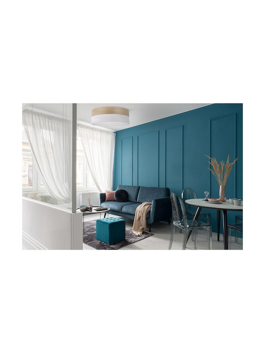 Light Home Πλαφονιέρα Οροφής Λευκή με Ντουί E27