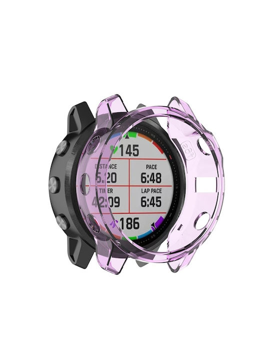 Protective Silicone Case in Purple color for Garmin Fenix 6s