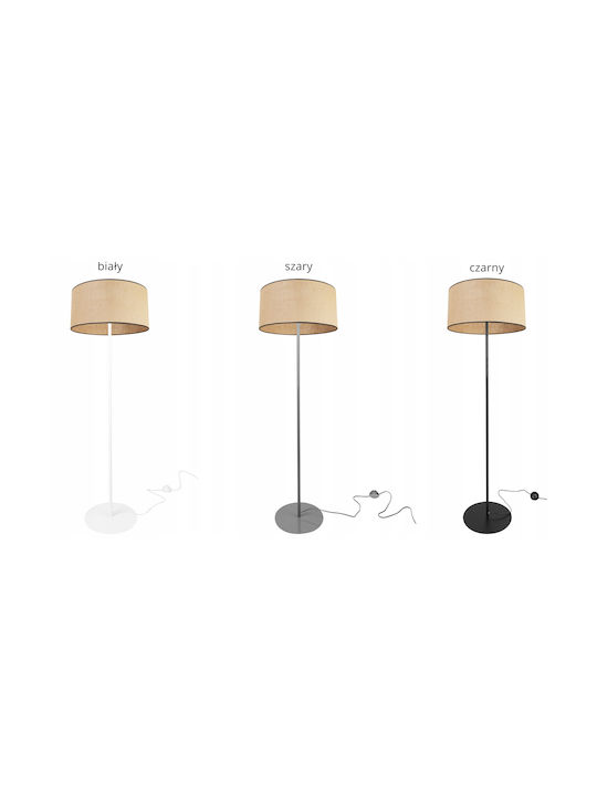 Light Home Lampa de podea Î153xL40cm. cu Soclu pentru Bec E27 Alb