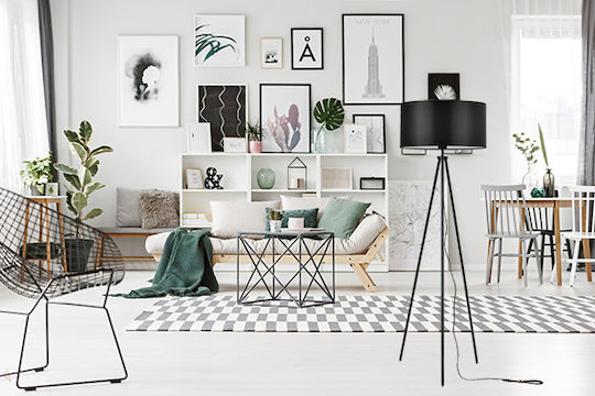 Light Home Φωτιστικό Δαπέδου με Ντουί για Λαμπτήρα E27 Μαύρο