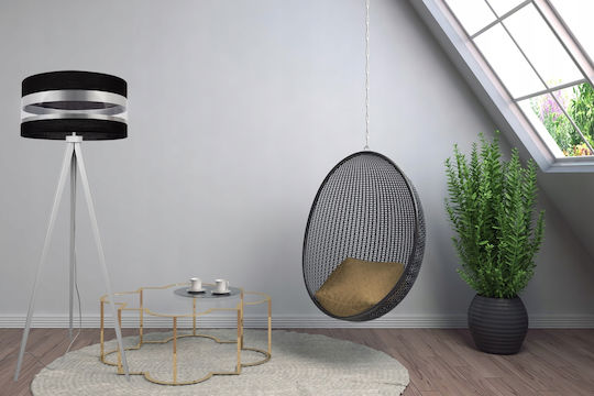 Light Home Stehleuchte mit Fassung für Lampe E27 Schwarz