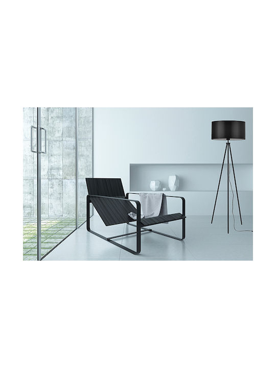 Light Home Floor Lamp with Socket for Bulb E27 Black