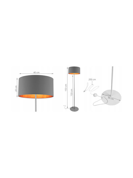 Light Home Stehleuchte mit Fassung für Lampe E27 Weiß