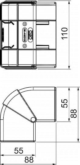Externe Ecken Bewegliche Typ Gk-ah53100rw