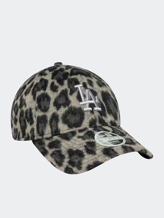 New Era La Dodgers Womens Mlb Cosy Animal Grey Leopard 9forty Adjustable Cap Γυναικείο Καπέλο Λεοπάρ Σχέδιο