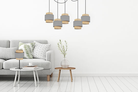 Light Home Metal Lampă de masă pentru Soclu E27 cu Abajur Negru și Bază