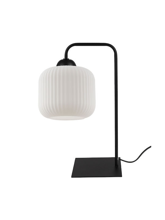 Light Home Lampă de masă pentru Soclu E27 cu Abajur Negru și Bază