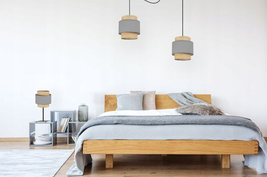 Light Home Metal Lampă de masă pentru Soclu E27 cu Abajur Negru și Bază