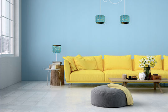 Light Home Metal Lampă de masă pentru Soclu E27 cu Abajur Alb și Bază