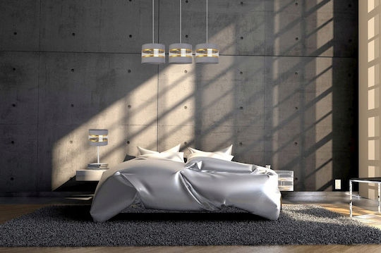 Light Home Metall Tischlampe für Fassung E27 mit Weiß Schirm und Basis