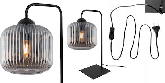 Light Home Lampă de masă pentru Soclu E27 cu Abajur Negru și Bază