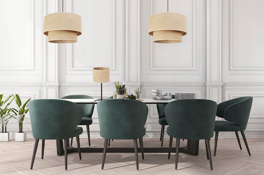 Light Home Μεταλλικό Πορτατίφ για Ντουί E27 με Λευκό Καπέλο και Βάση