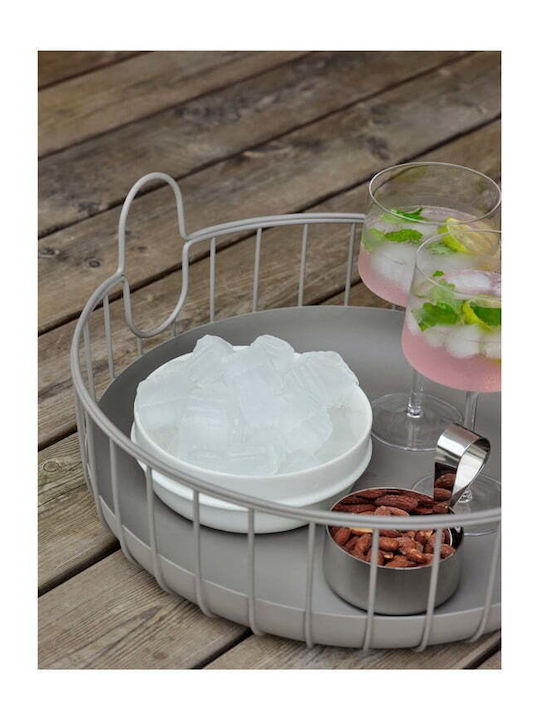 Zone Denmark Decorative Basket Metallic Beige 38x38x18cm