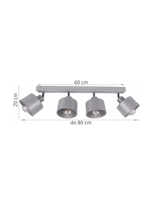 Light Home Lustră Gri cu Dulie E27