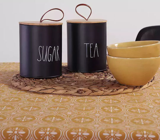 Nef-Nef Homeware Τραπεζομάντηλο Βαμβακερό Αλέκιαστο Jeneria Mustard 140x180εκ.