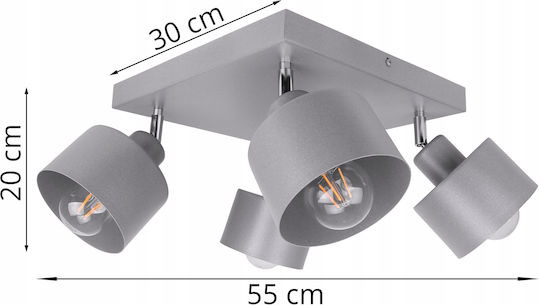 Light Home Κρεμαστό Φωτιστικό Γκρι Light Home Κρεμαστό Φωτιστικό Γκρι