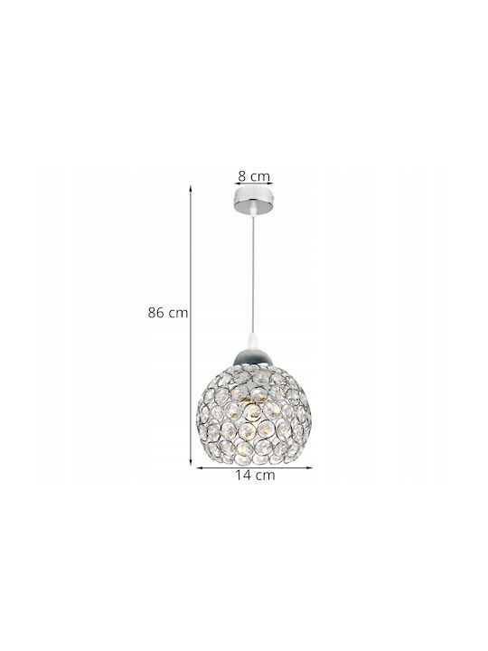 Light Home Lustră Transparent cu cristale pentru Dulie E27