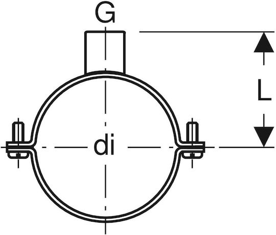 Pipe Holder Threaded Coupling 250xgw1 1/4" Internal Thread Galvanized Steel Hdpe Drainage