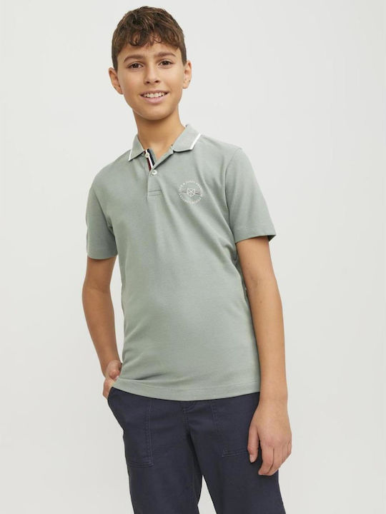 Kinderpolo Kurzarm Lily Pad Olive