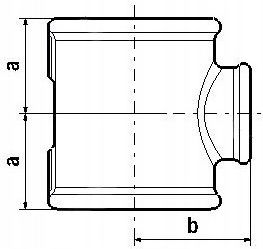 Galvanized Reducing Tee 2x1/2x2 Inches