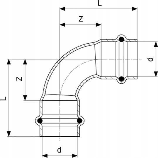 Bend 18mm 90° Gas Profipress Viega