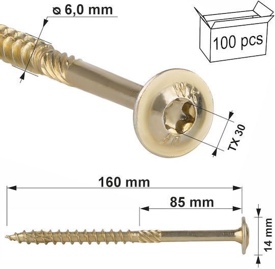 Carpenter Screws Pan Head Wkcp-06160