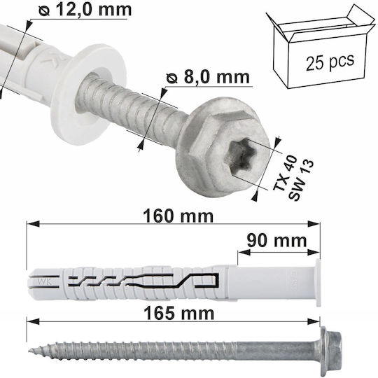 Frame Expansion Dowels Kpr-fast-12160k