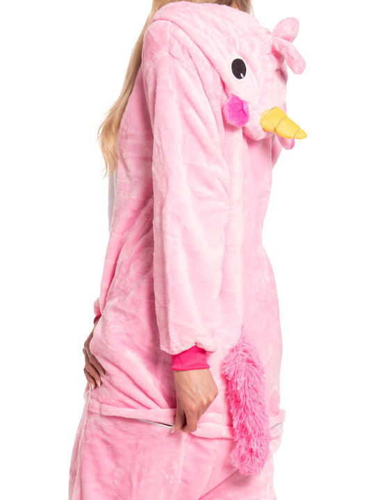 Pijama Onesie De Iarnă Pentru Dama Roz