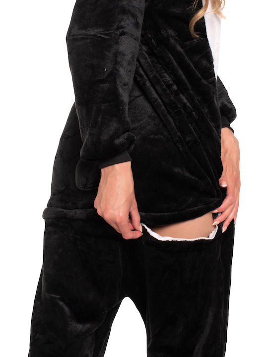 Winter Women's Onesie Pajama Black
