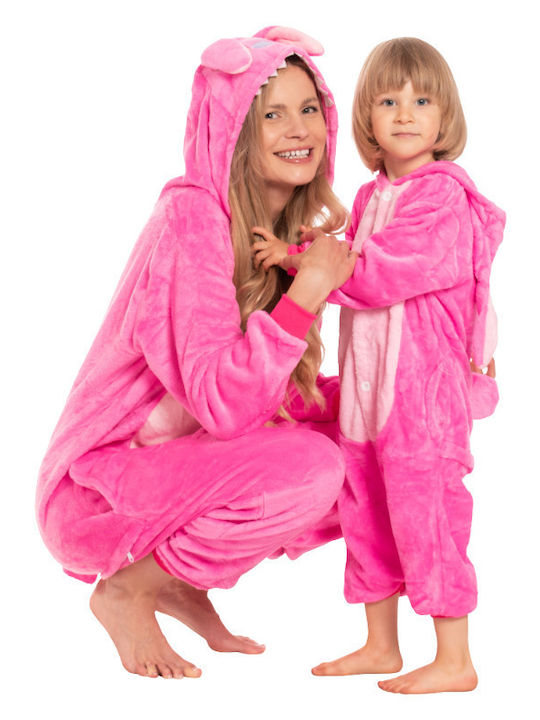 Pijama Onesie De Iarnă Pentru Femei Roz