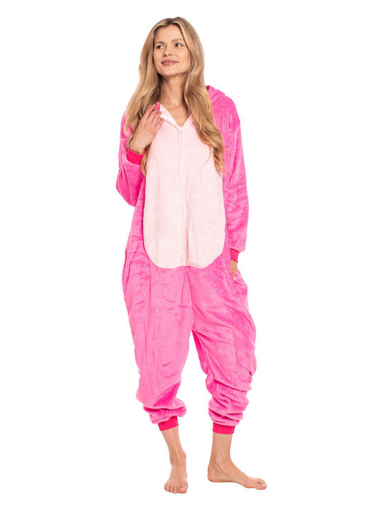 Pijama Onesie De Iarnă Pentru Femei Roz